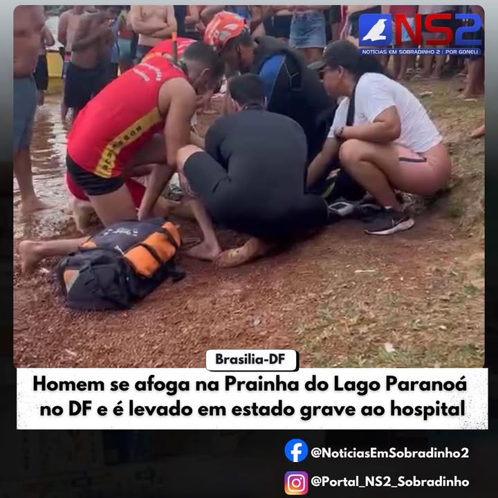 Homem se afoga na Prainha do Lago Paranoá no DF e é levado em estado grave ao hospital Por Portal NS2 | 13…